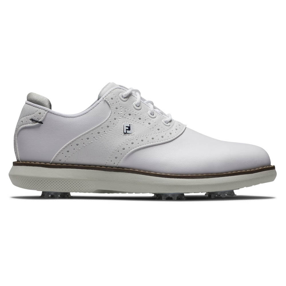FootJoy Traditions Golf Shoes White - 24 Boys