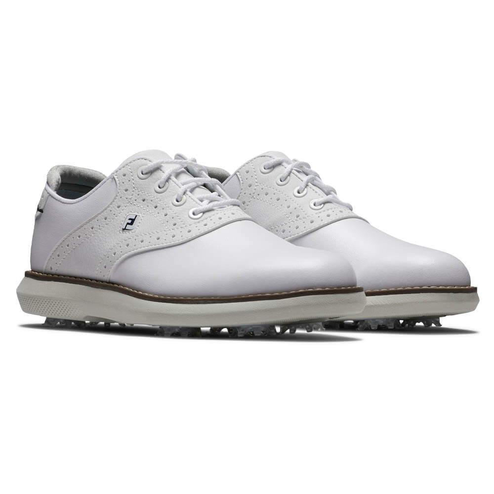 FootJoy Traditions Golf Shoes White - 24 Boys