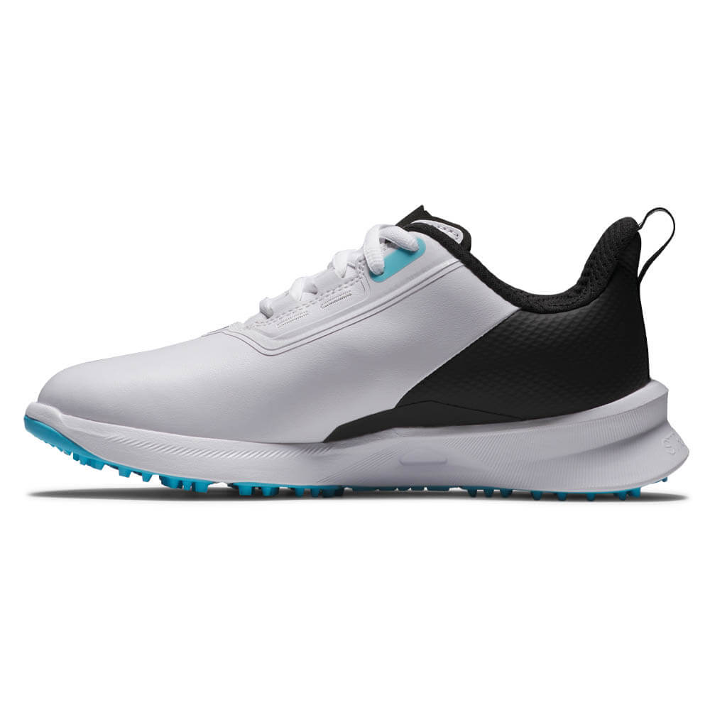 FootJoy Fuel Spikeless Golf Shoes White/Black/Blue - 25 Boys