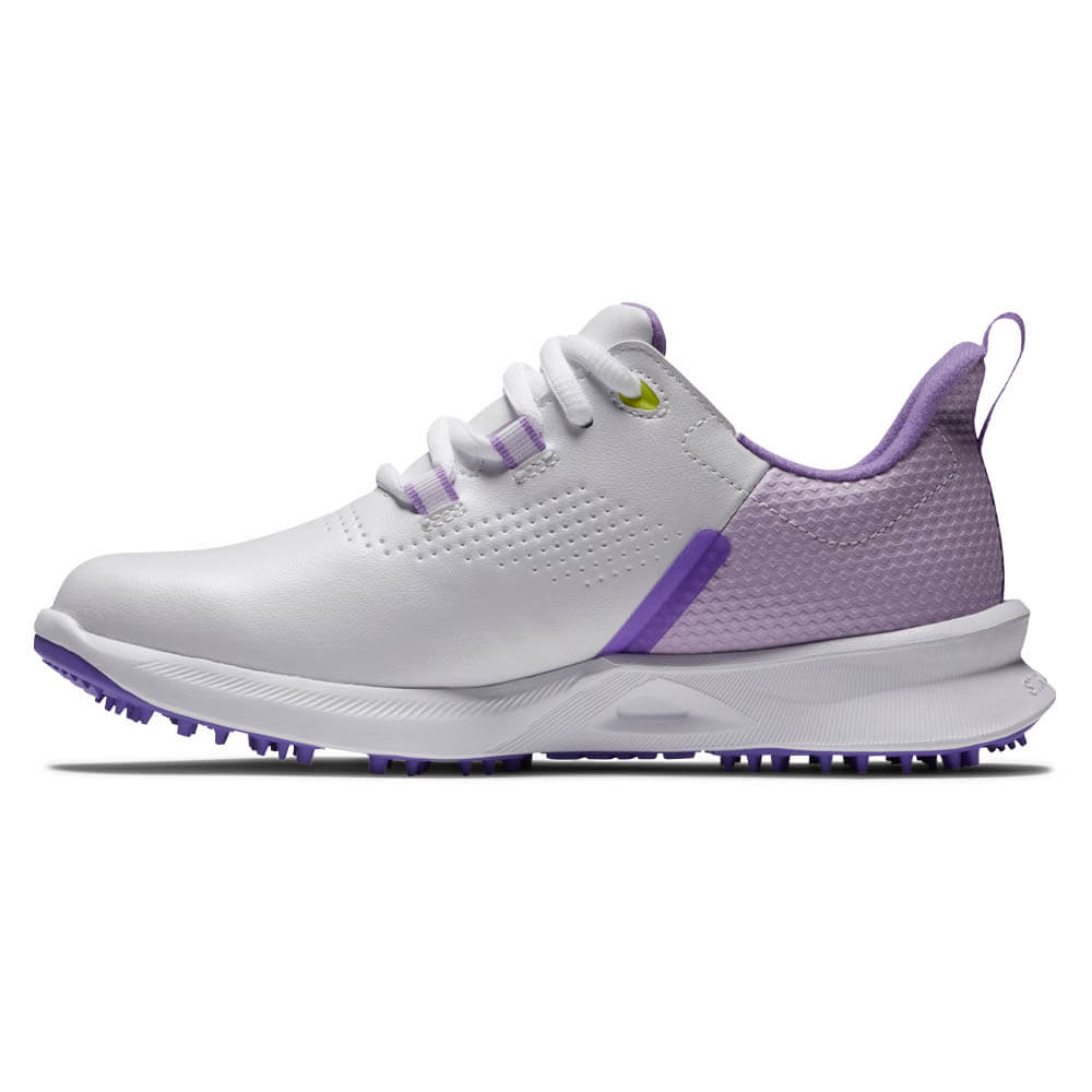 FootJoy Fuel Spikeless Golf Shoes White/Purple - 24 Girls