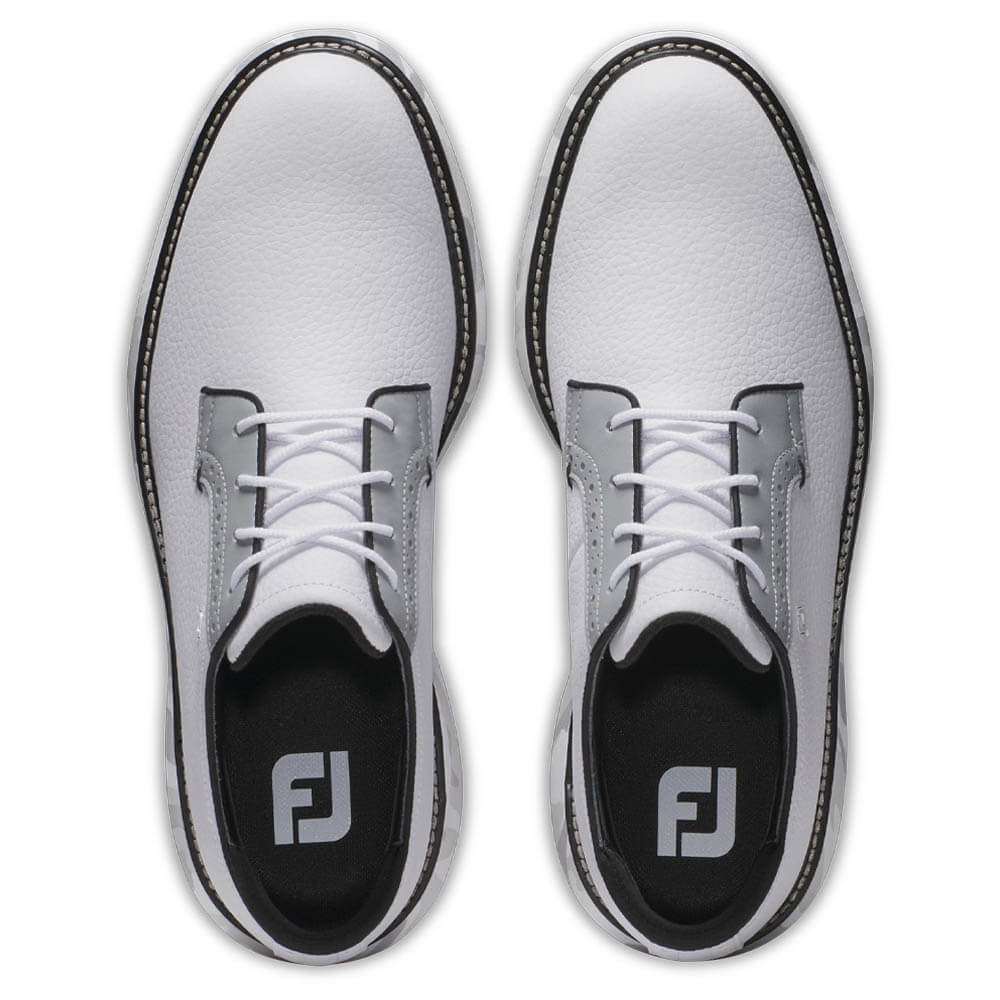 FootJoy Traditions Blucher Golf Shoes White/Gray Camo - 24 Men