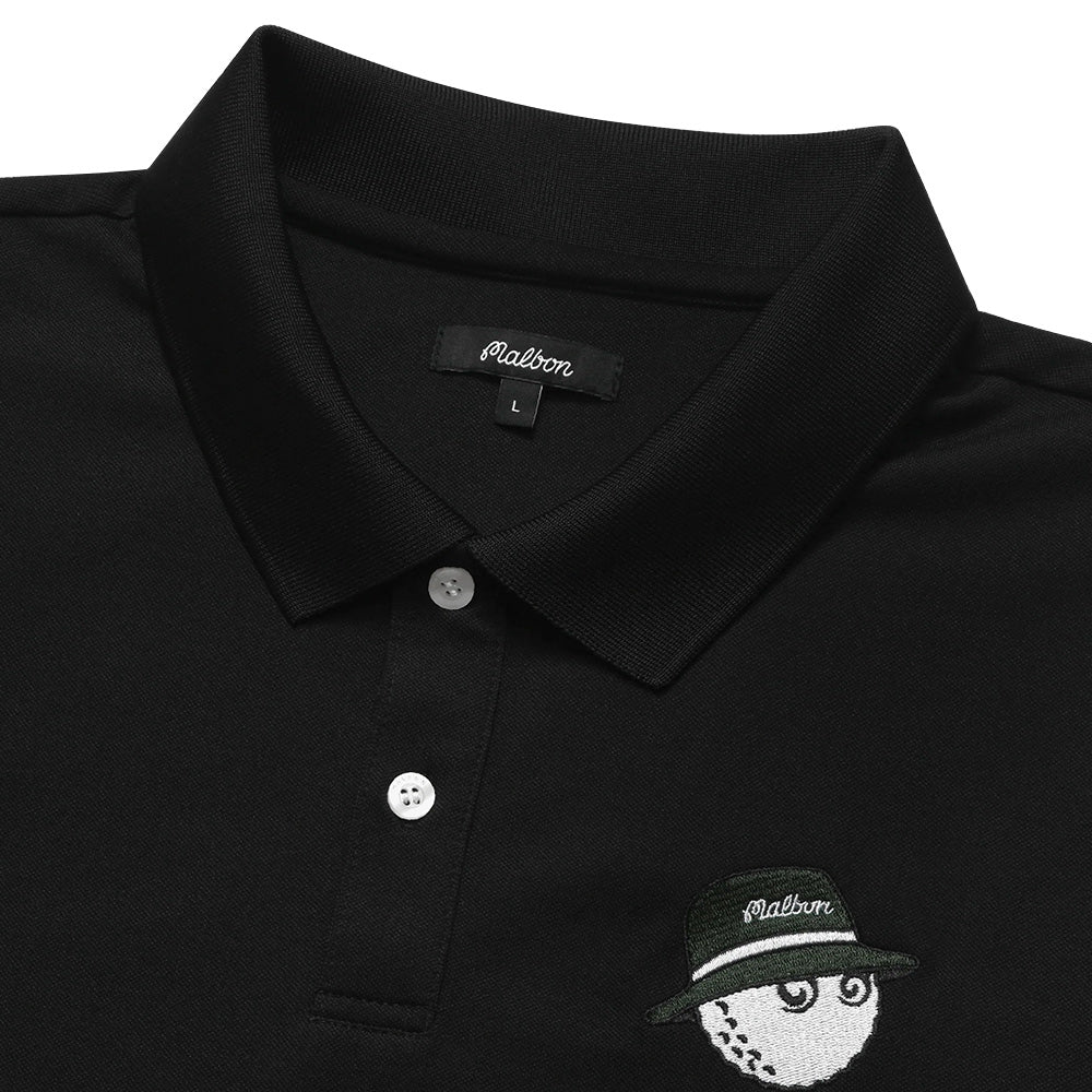 Malbon Cooper Core Golf Polo Black - FW24 Men
