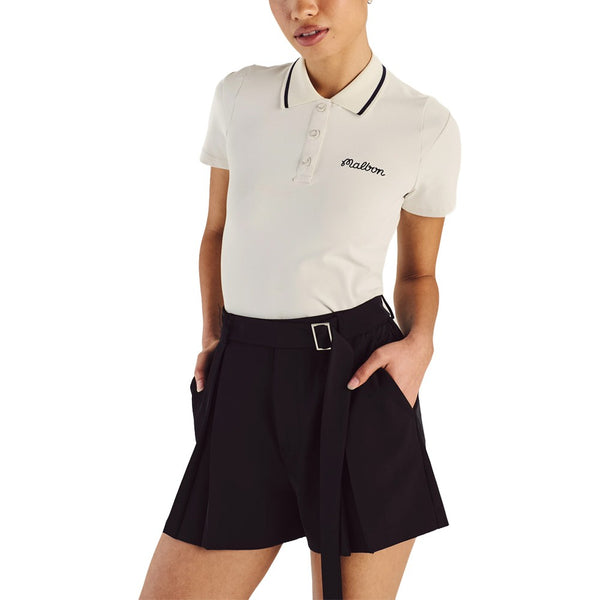 Malbon Amara Pleated Golf Shorts Black - SS25 Women