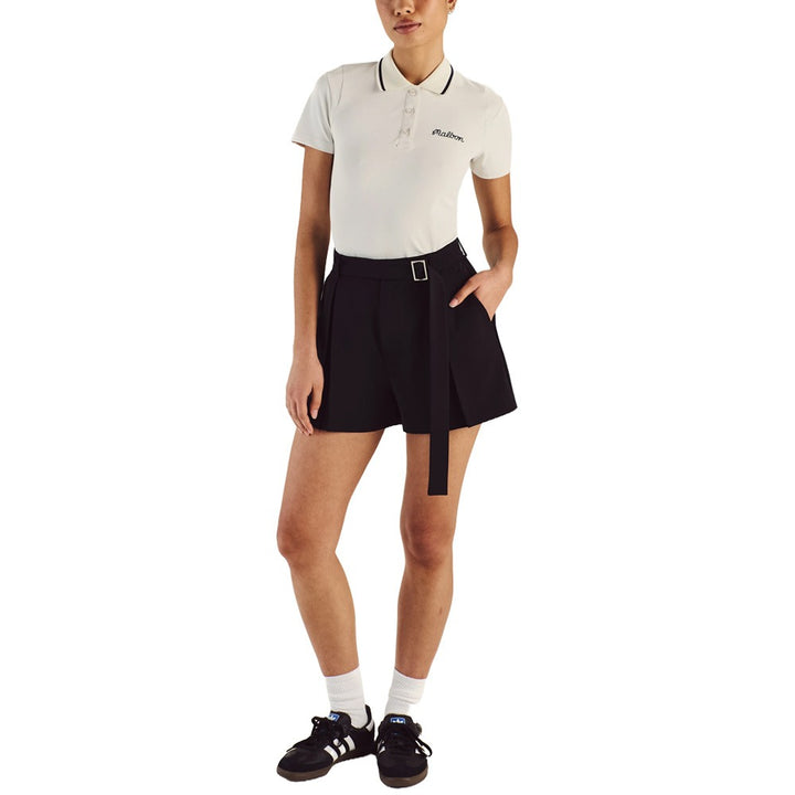 Malbon Amara Pleated Golf Shorts Black - SS25 Women