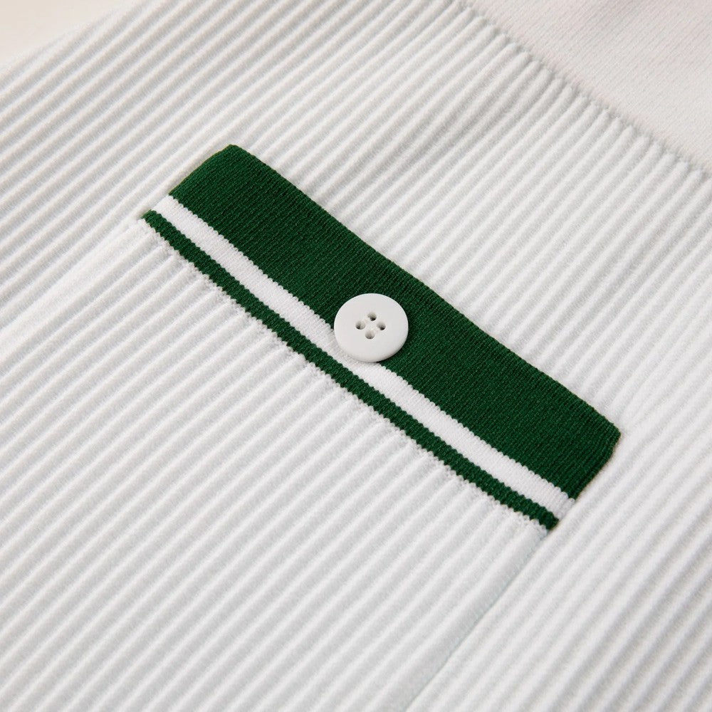 Malbon Luna Rib Knit Golf Skirt Ivory - SS25 Women