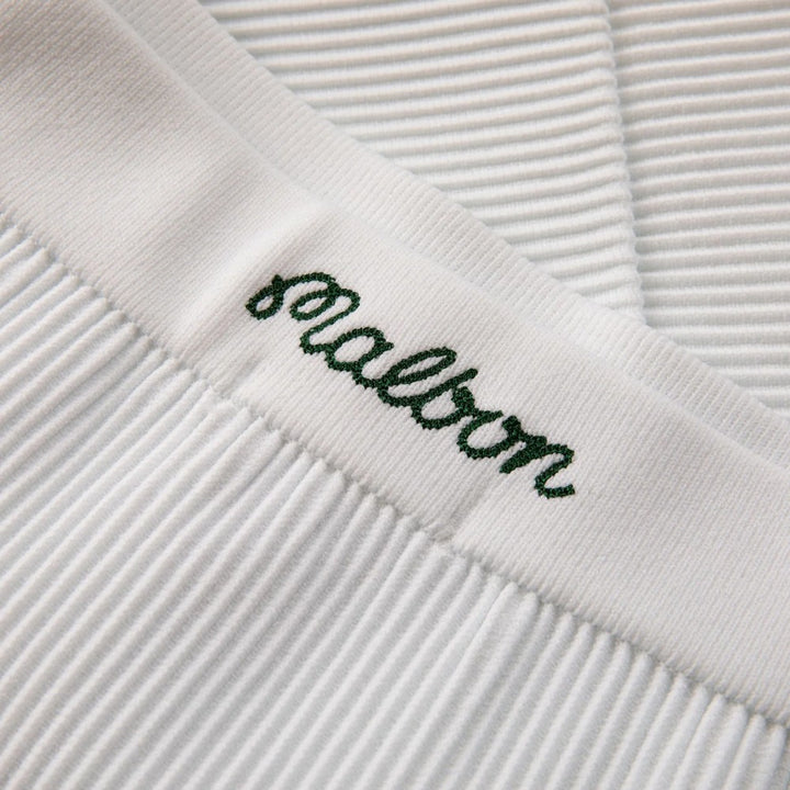 Malbon Luna Rib Knit Golf Skirt Ivory - SS25 Women