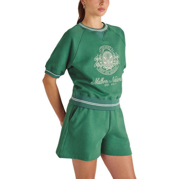 Malbon Billie II Sweat Golf Shorts Green - SS25 Women