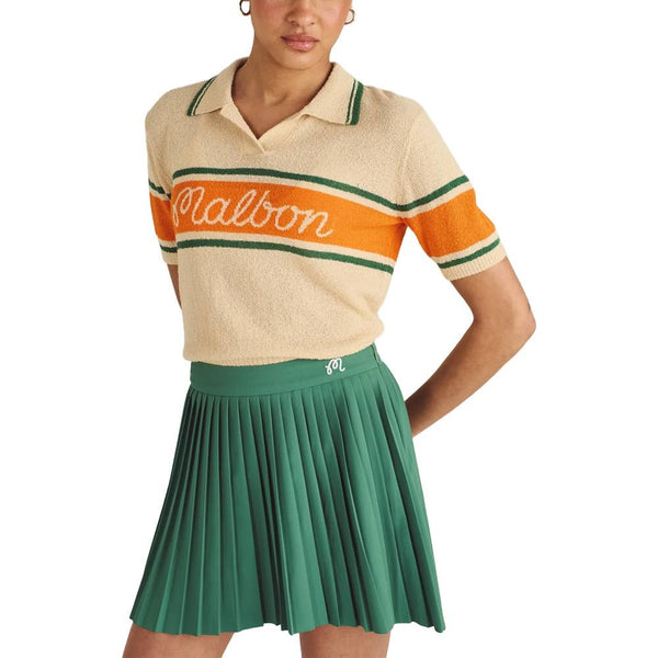 Malbon Jade Shortsleeve Sweater Golf Polo Custard - SS25 Women