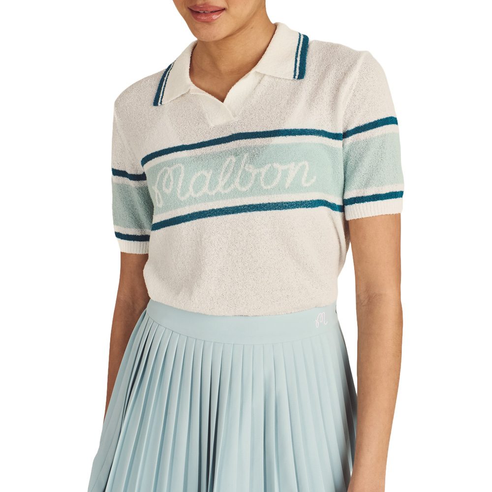Malbon■(W)JADE Polo Short-Sleeved Sweater■送料込 JADE POLO SWEATER – Malbon Golf