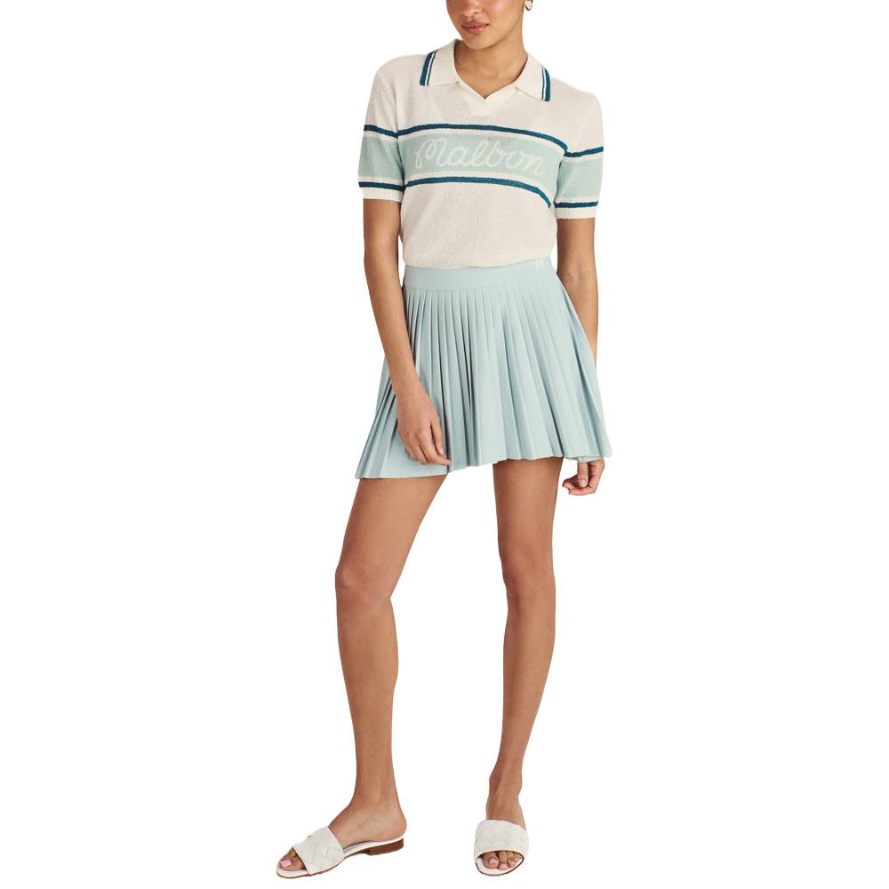 Malbon Jade Shortsleeve Sweater Golf Polo White - SS25 Women