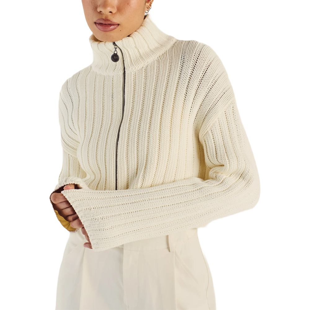 【MALBON GOLF】WOMENS COLLECTION ALLEGRA Chunky Knit Zip-up ALLEGRA CHUNKY KNIT ZIP UP – Malbon Golf