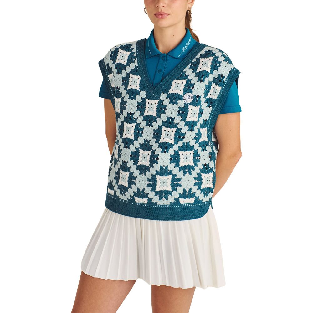 Malbon Bianca Knit Golf Vest Ocean Multi - SS25 Women