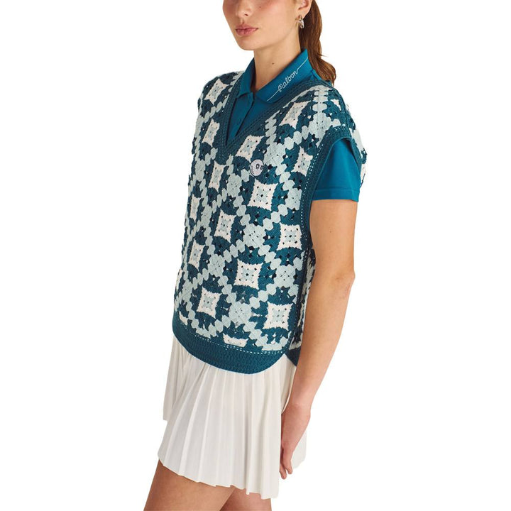 Malbon Bianca Knit Golf Vest Ocean Multi - SS25 Women