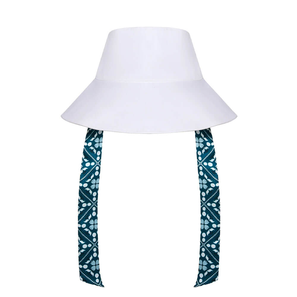 Malbon Gia Open Top Golf Bucket Hat White - SS25 Women