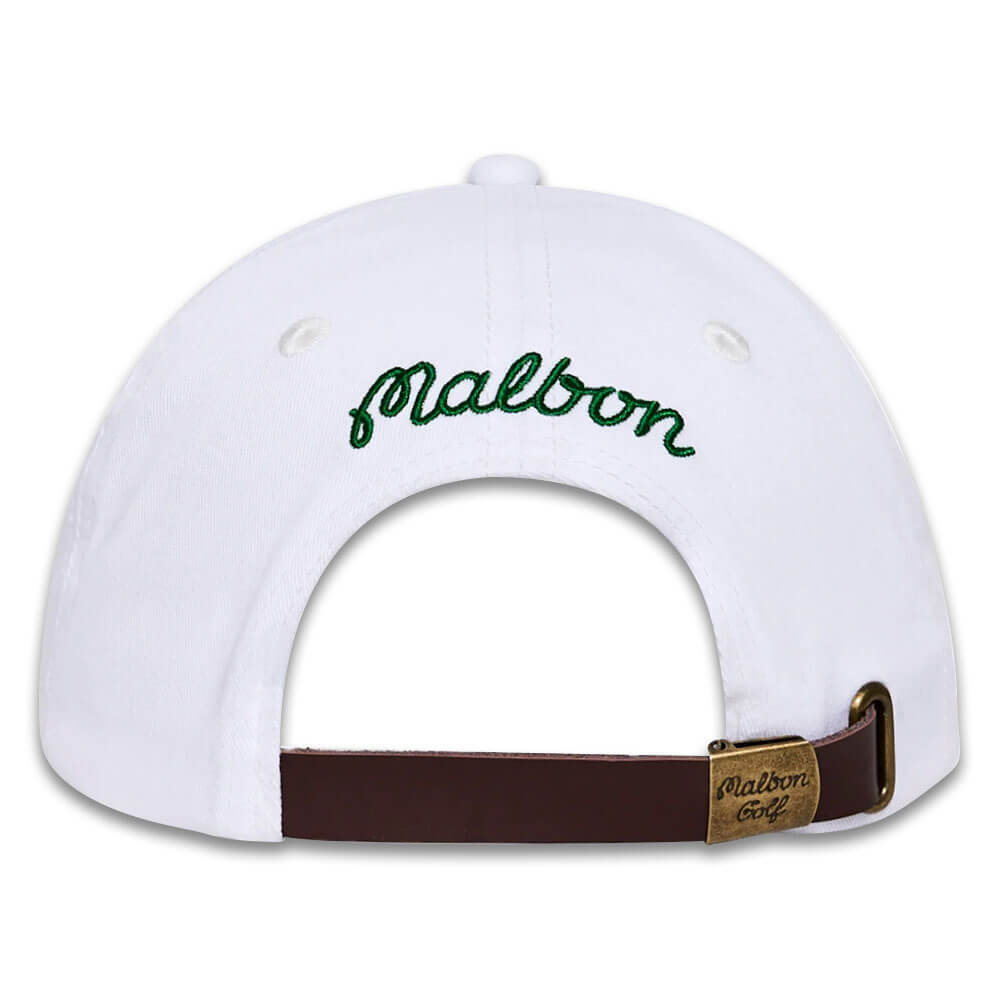Malbon Romano Dad Golf Cap White - SS25 Men