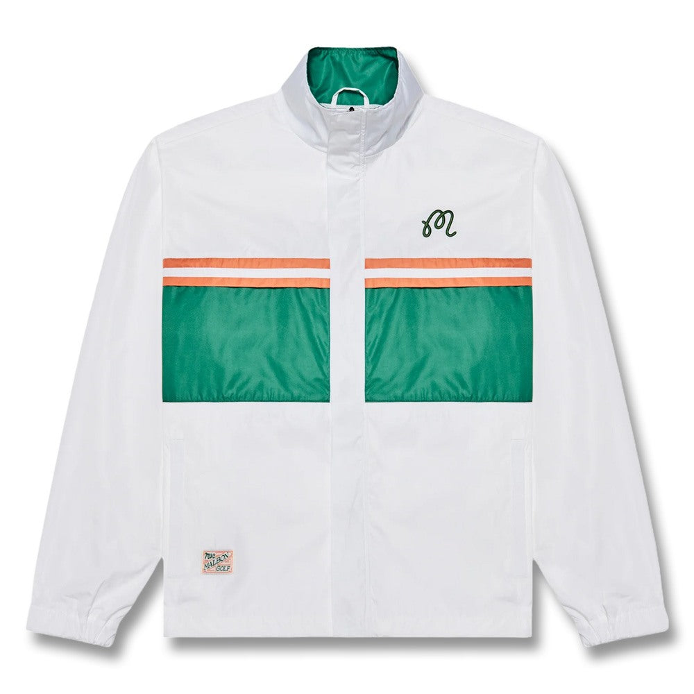 Malbon Costanzo Windbreaker Golf Jacket White - SS25 Men – Golfio