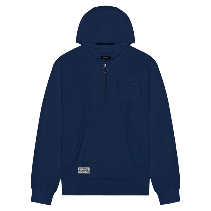 Malbon Castello French Terry Quarter Zip Hoodie Golf Jacket Ocean - SS25 Men