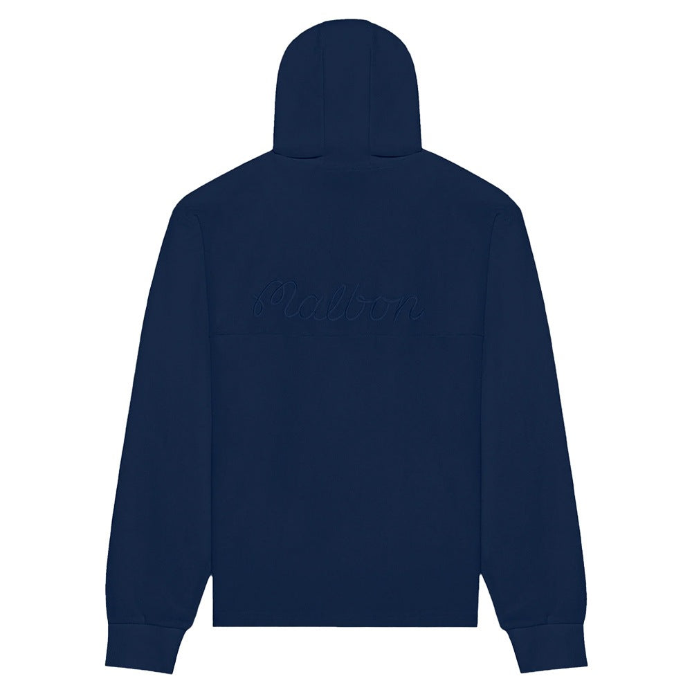 Malbon Castello French Terry Quarter Zip Golf Hoodie Ocean - SS25