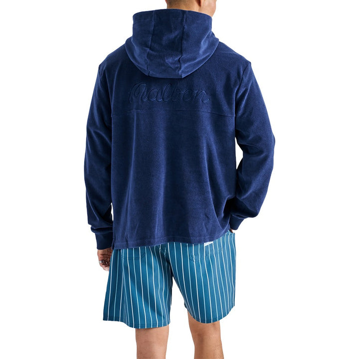 Malbon Castello French Terry Quarter Zip Hoodie Golf Jacket Ocean - SS25 Men