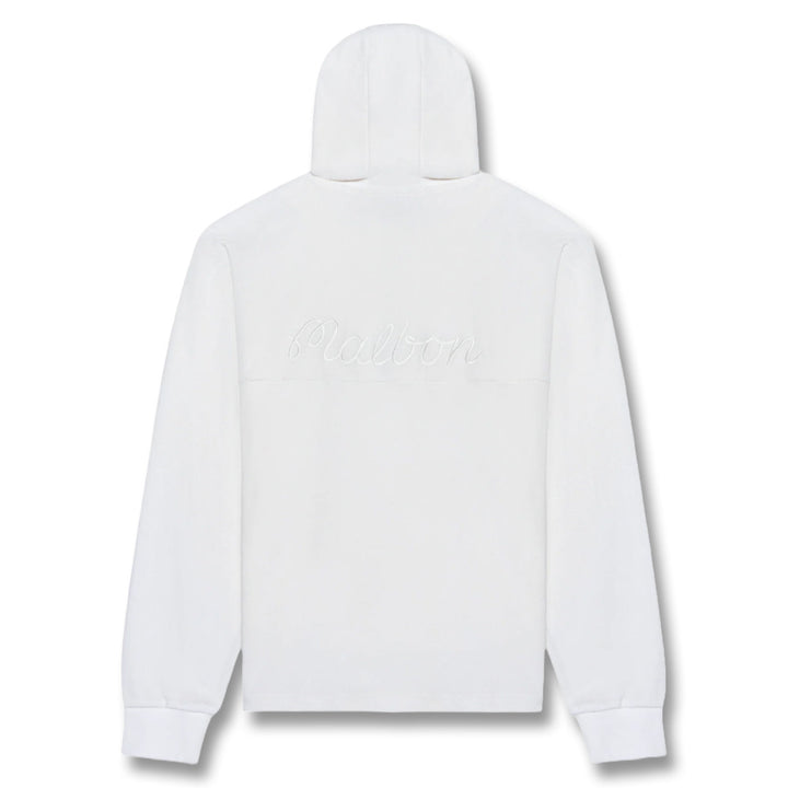Malbon Castello French Terry Quarter Zip Hoodie Golf Jacket White - SS25 Men