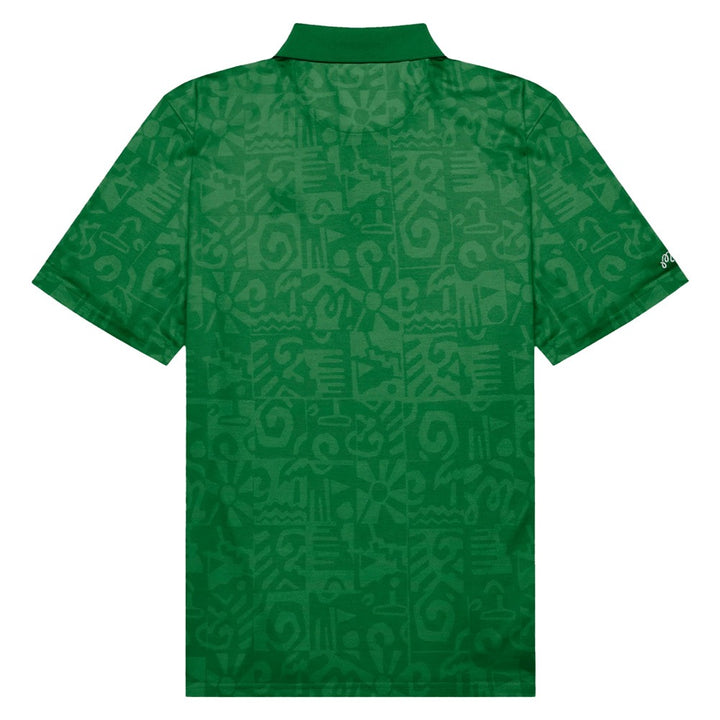 Malbon Mezzi Performance Pique Printed Golf Polo Kelly Green - SS25 Men