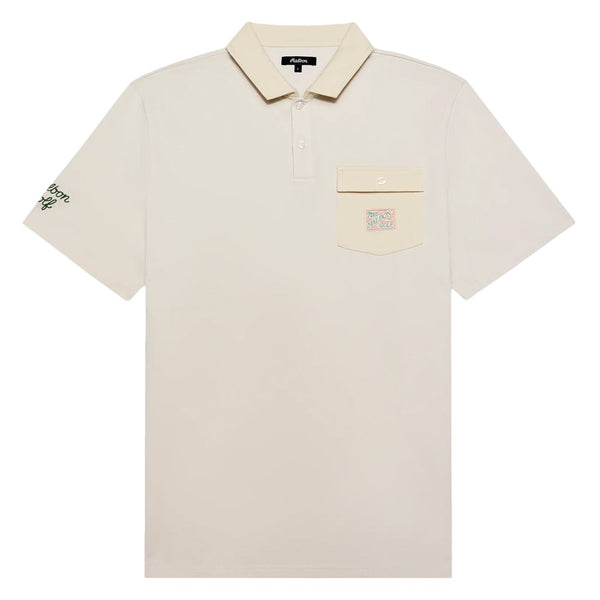 Malbon Jovis Solid Golf Polo Ivory - SS25 Men