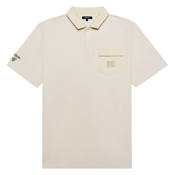 Malbon Jovis Solid Golf Polo Ivory - SS25 Men