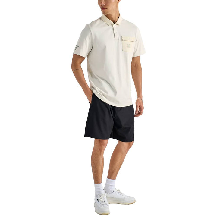 Malbon Jovis Solid Golf Polo Ivory - SS25 Men