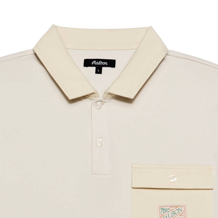 Malbon Jovis Solid Golf Polo Ivory - SS25 Men