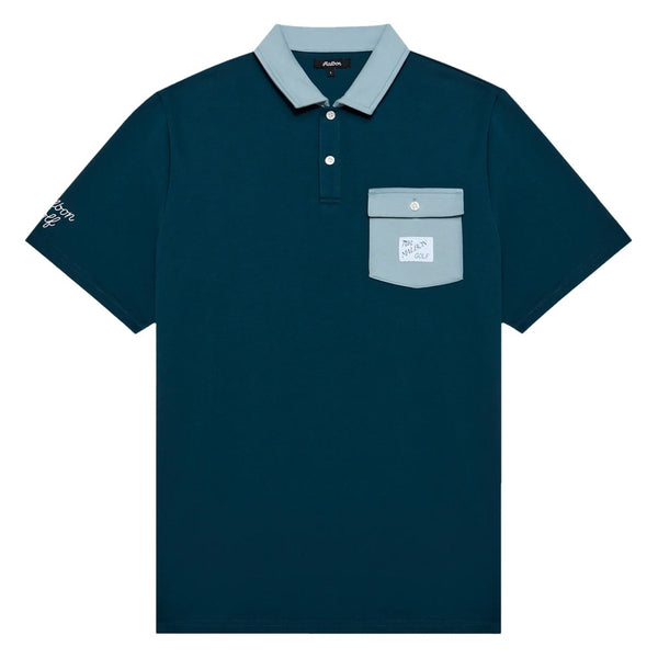 Malbon Jovis Solid Golf Polo Ocean - SS25 Men