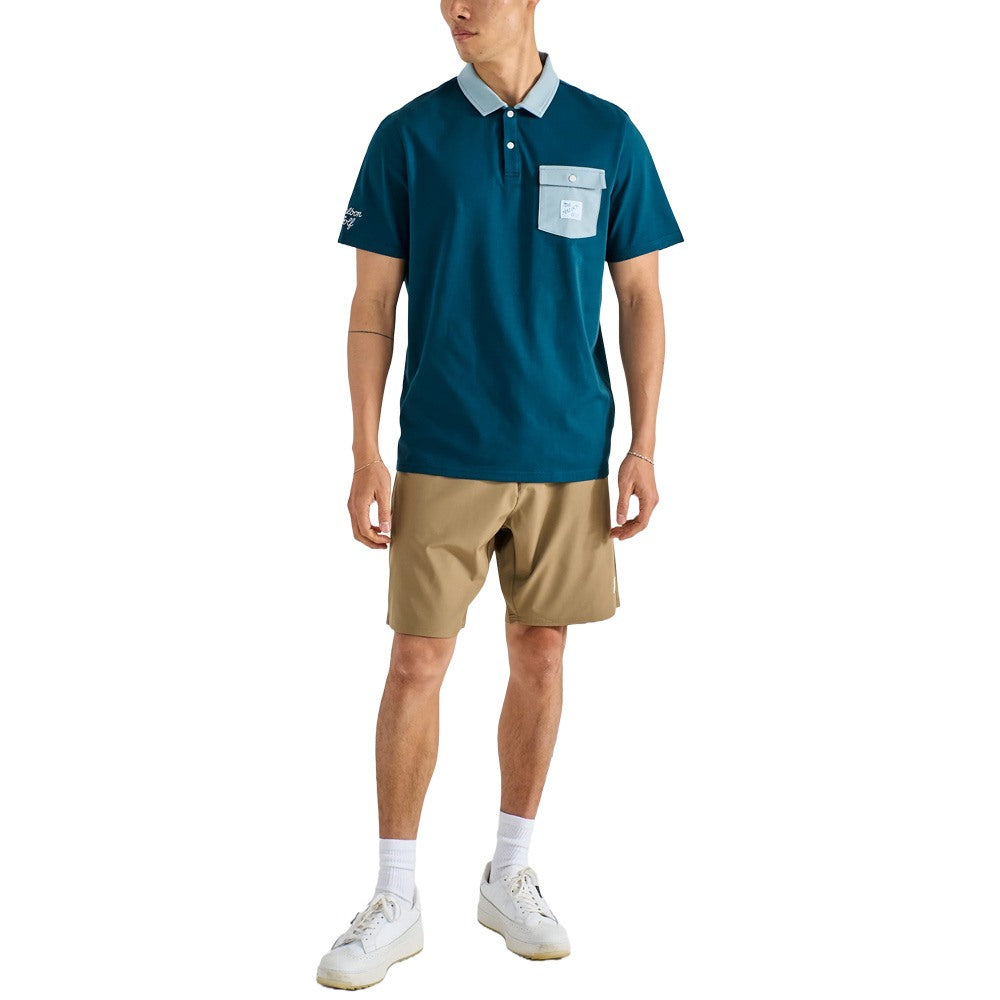 Malbon Jovis Solid Golf Polo Ocean - SS25 Men