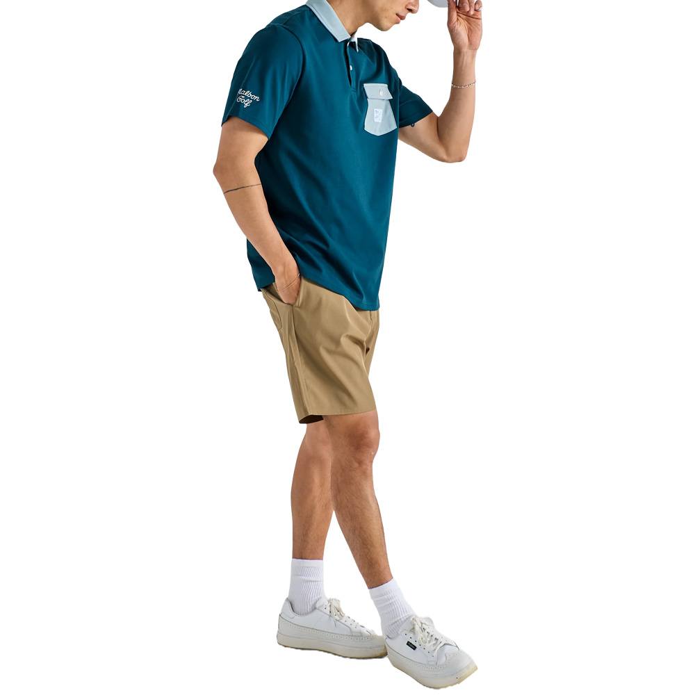 Malbon Jovis Solid Golf Polo Ocean - SS25 Men