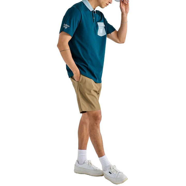 Malbon Jovis Solid Golf Polo Ocean - SS25 Men