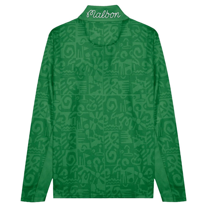 Malbon Capo Performance Quarter Zip Golf Pullover Kelly Green - SS25 Men