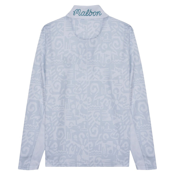 Malbon Capo Performance Quarter Zip Golf Pullover Silver - SS25 Men