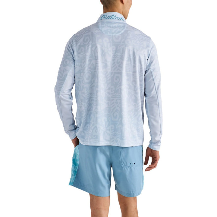 Malbon Capo Performance Quarter Zip Golf Pullover Silver - SS25 Men