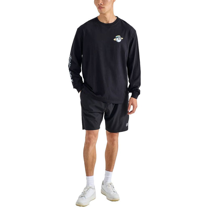 Malbon Marina Longsleeve Golf T-Shirt Black - SS25 Men