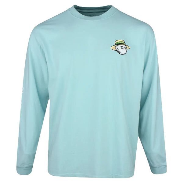 Malbon Marina Longsleeve Golf T-Shirt Light Blue - SS25 Men