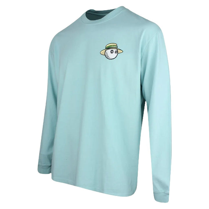 Malbon Marina Longsleeve Golf T-Shirt Light Blue - SS25 Men