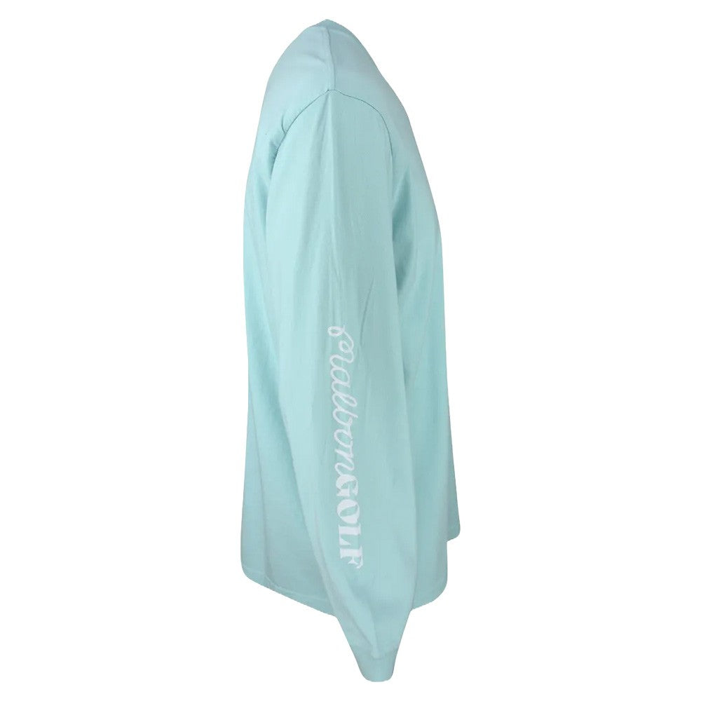 Malbon Marina Longsleeve Golf T-Shirt Light Blue - SS25 Men