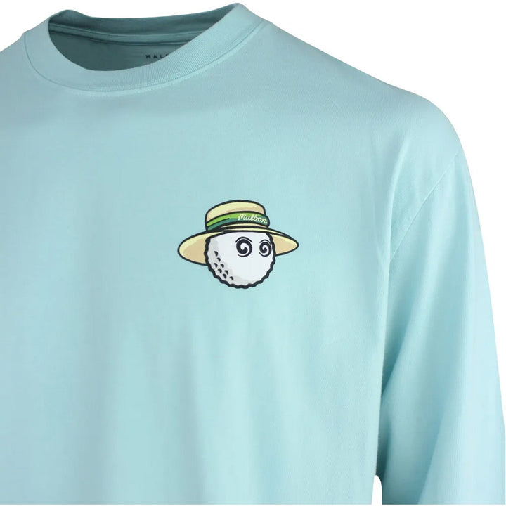 Malbon Marina Longsleeve Golf T-Shirt Light Blue - SS25 Men