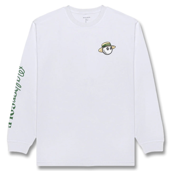 Malbon Marina Longsleeve Golf T-Shirt White - SS25 Men
