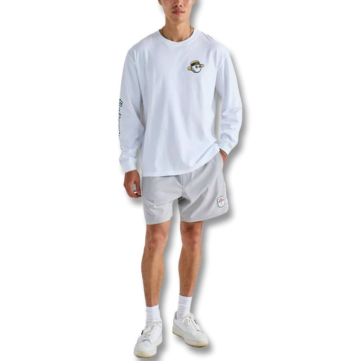 Malbon Marina Longsleeve Golf T-Shirt White - SS25 Men