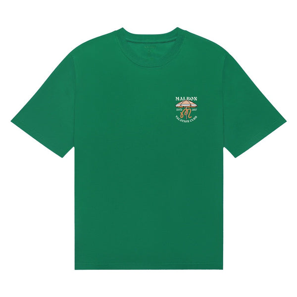 Malbon Vacation Club Shortsleeve Golf T-Shirt Kelly Green - SS25 Men