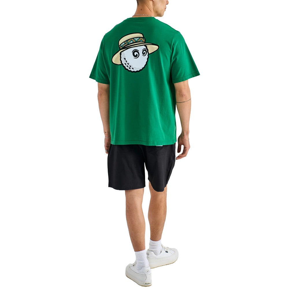 Malbon Vacation Club Shortsleeve Golf T-Shirt Kelly Green - SS25 Men