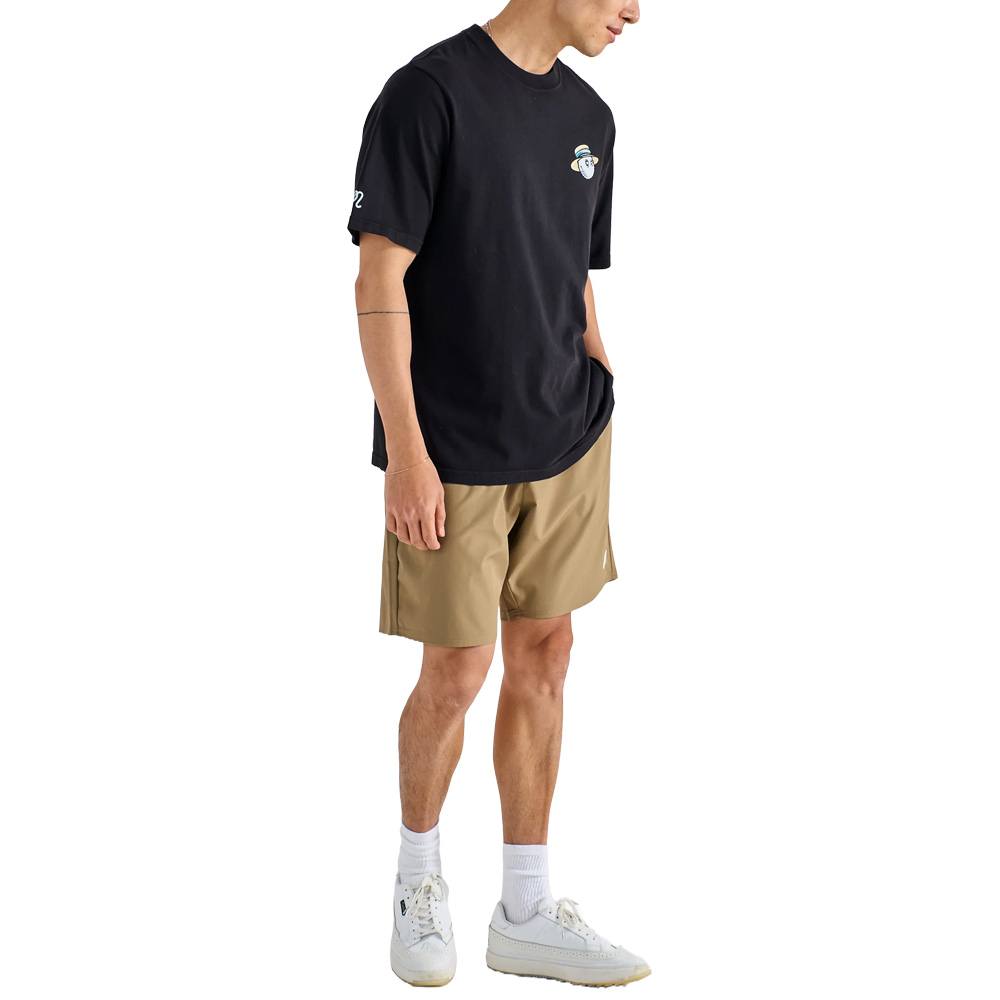 Malbon Villa Shortsleeve Golf T-Shirt Black - SS25 Men