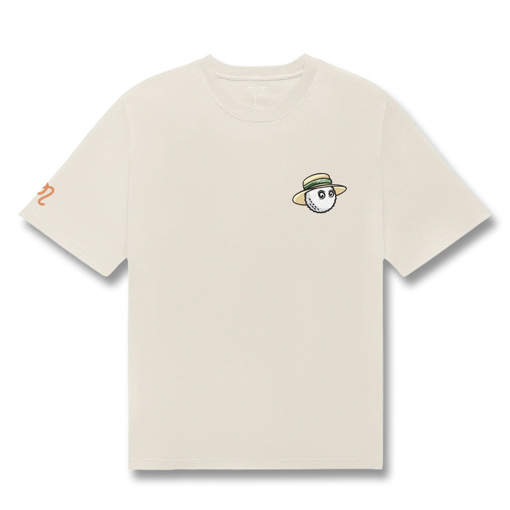Malbon Villa Shortsleeve Golf T-Shirt Ivory - SS25 Men