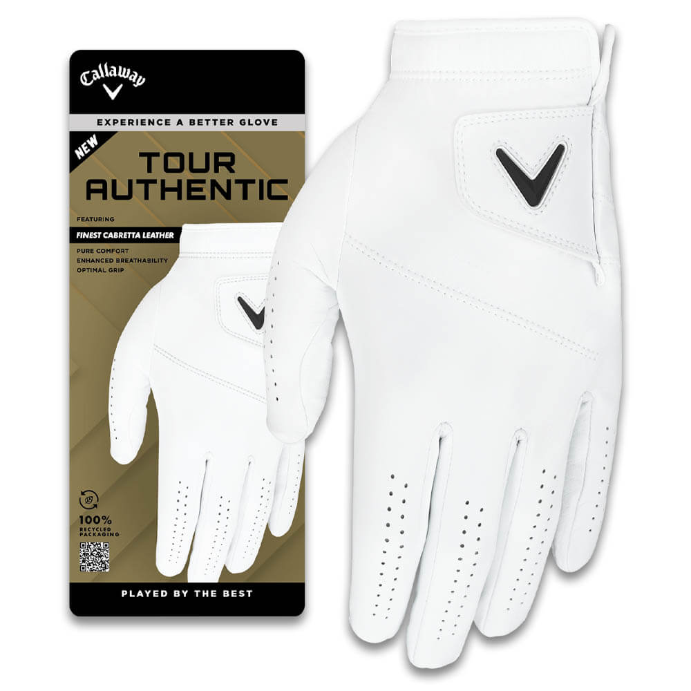Callaway Tour Authentic Golf Glove White - 25 Men