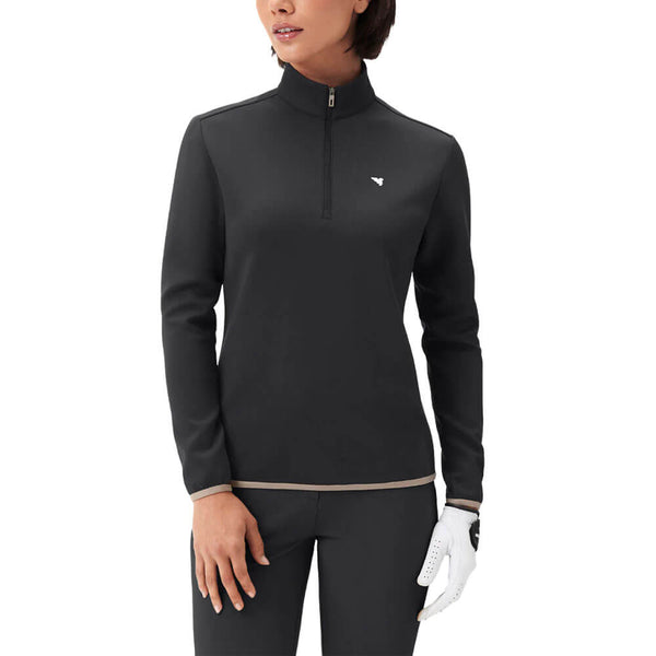 Macade Jade Therma Quarter Zip Golf Pullover Black - SS25 Women