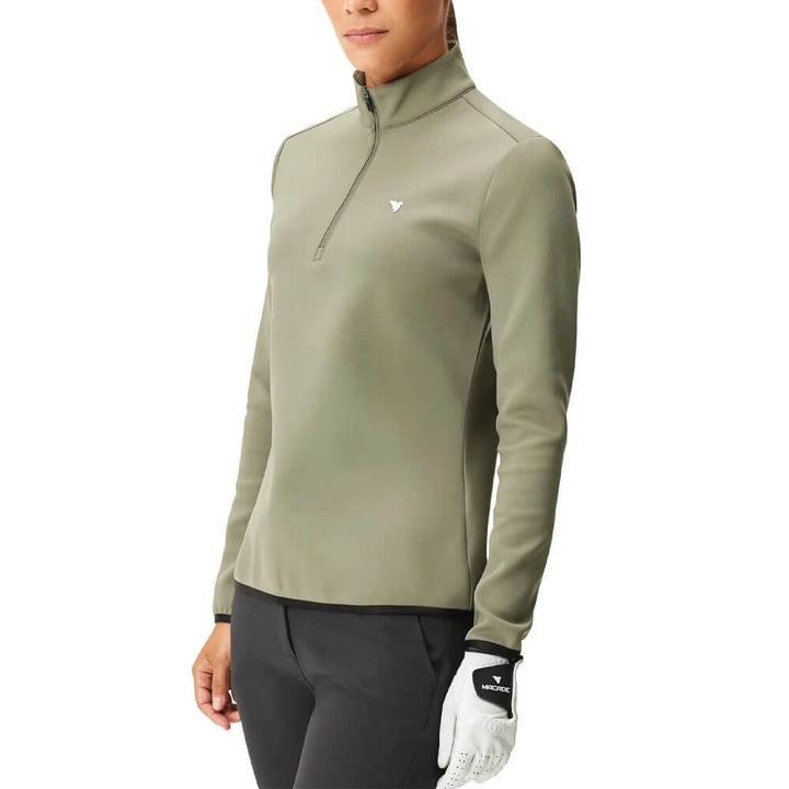 Macade Jade Therma Quarter Zip Golf Pullover Olive Green - SS25 Women